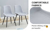 Cozy Linen-Cotton Dining Chair Set - Four Light Gray Beauties
