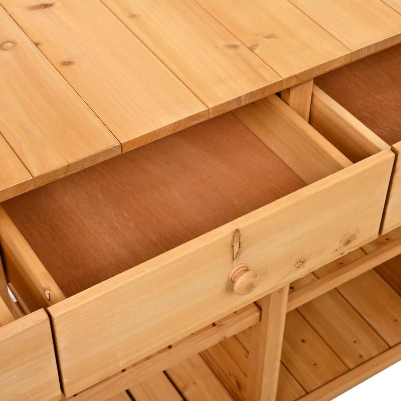 TOPMAX Tall Garden Potting Bench & Storage Station