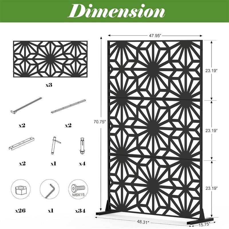 Sunflower Privacy Screen - Stylish Outdoor & Indoor Solution