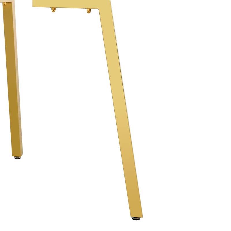 Chic Gold-Base Glass Dining Table – Perfect for Home & Office Gatherings!