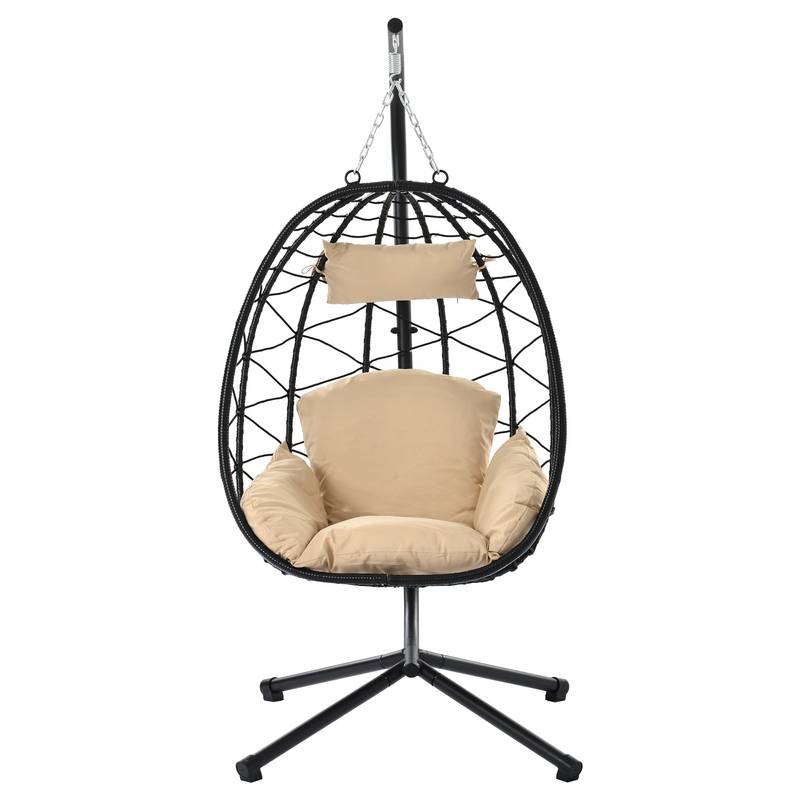 Cozy Hanging Egg Chair with Stand