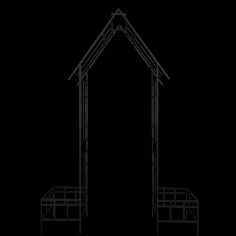 Adjustable Black Garden Arch for Climbing Plants