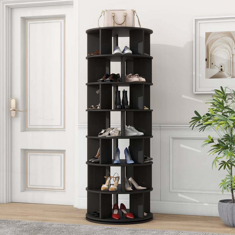 Spinning Shoe Tower - Stylish 7-Tier Organizer