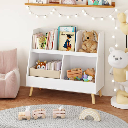 Sunny Kids' Bookshelf & Toy Organizer