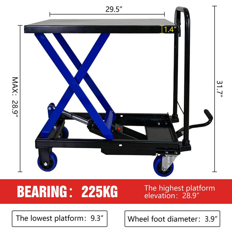 Heavy-Duty Hydraulic Trolley - Easy Transport & Maneuverability!