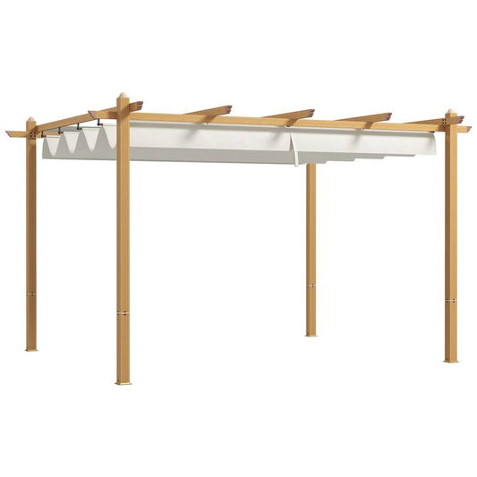 Sunshade Oasis: Retractable Pergola Canopy for Outdoor Relaxation