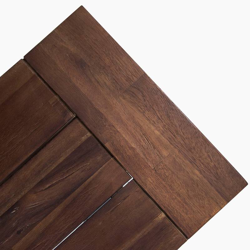Chic Dark Brown & White Outdoor Benches (Set of Two)