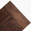 Chic Dark Brown & White Outdoor Benches (Set of Two)