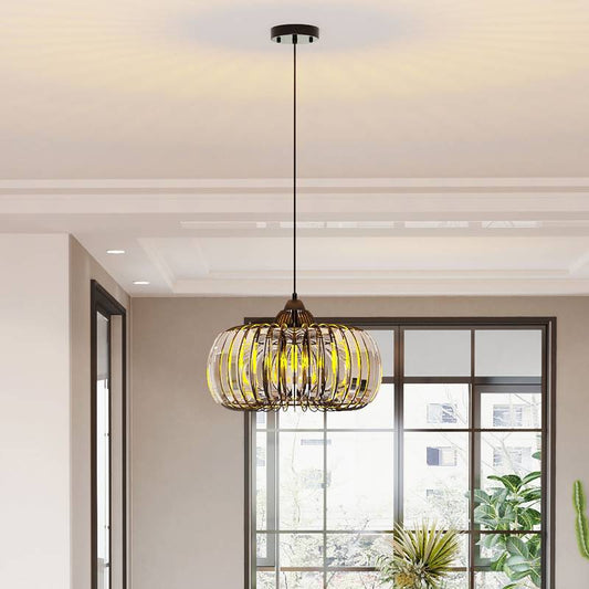 Sleek Black Crystal Chandelier - Dimmable & Color Adjustable Lighting Fixture