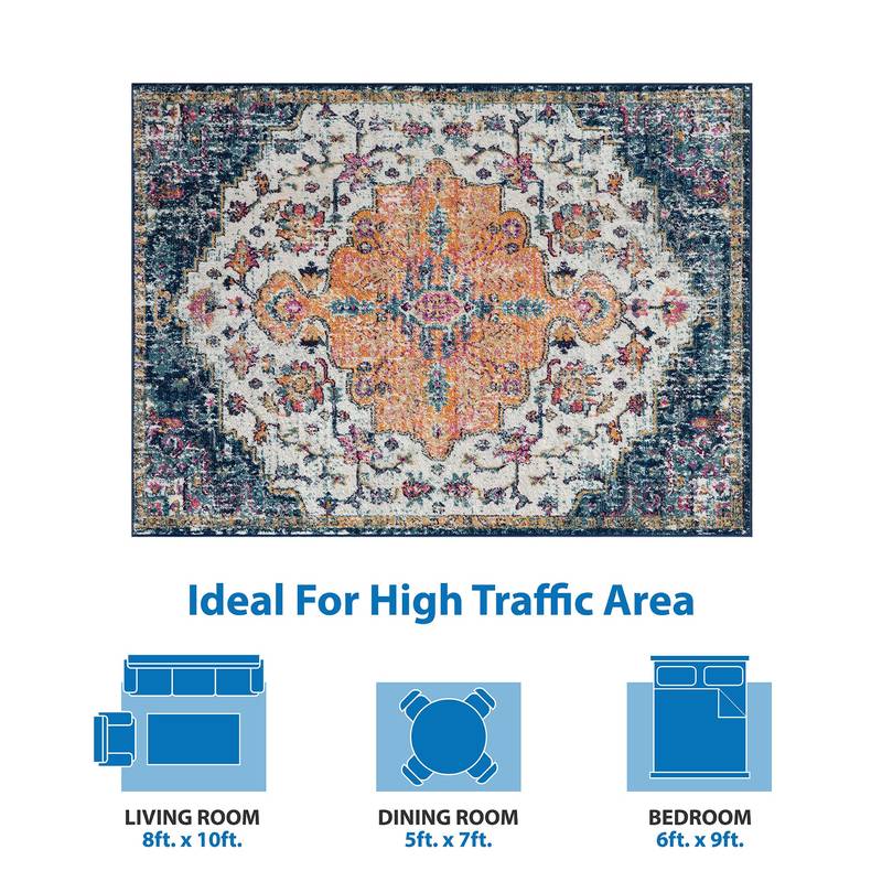 Boho Charm Woven Rug