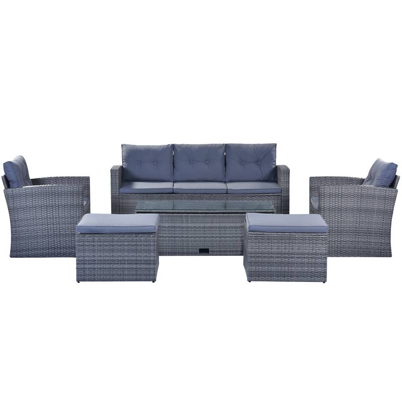 Cozy All-Weather Wicker Outdoor Lounge Set