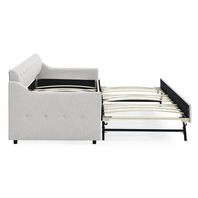 Cozy Beige Daybed with USB Trundle