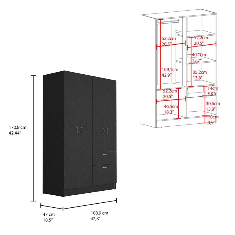 Stylish Double Door Storage Cabinet