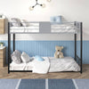 Sturdy Metal Twin Bunk Bed with Safety Guardrails