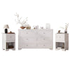 Chic Retro Bedroom Collection with Elegant Dresser and Nightstands