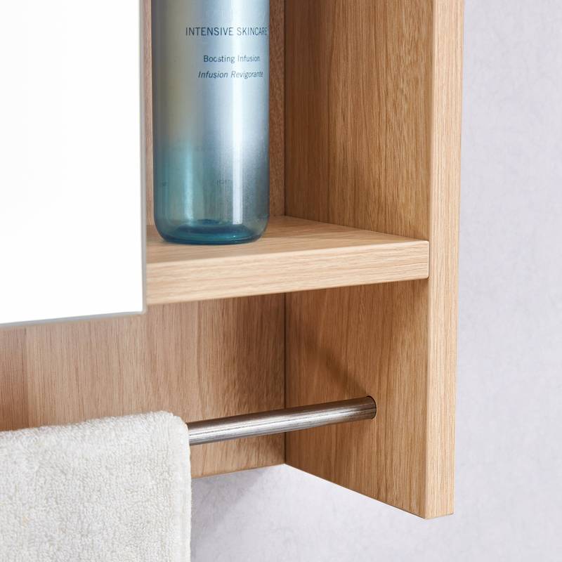 Stylish Wall-Mounted Bathroom Cabinet with Towel Rack and Shelves
