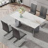 Sleek Marble-Design Dining Table