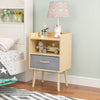 Cozy Oak Storage Nightstand