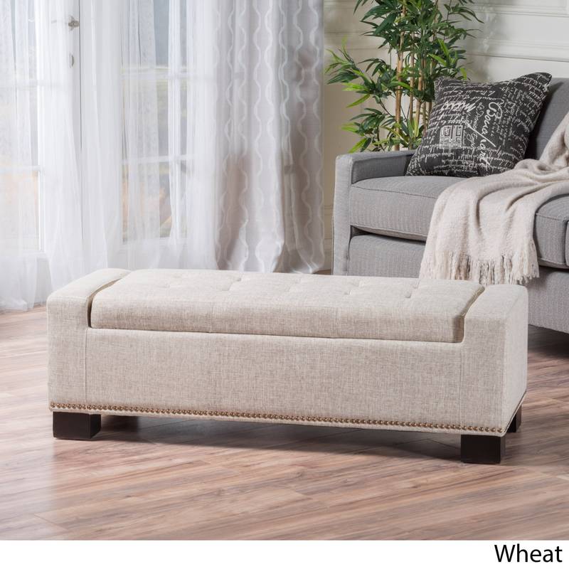 Chic Studded Storage Ottoman