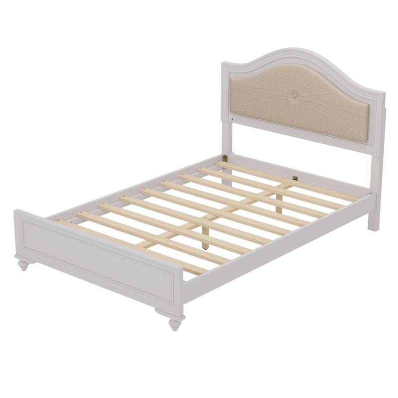 Cozy Cream Grey Queen Bedroom Set with LED Headboard & Nightstands