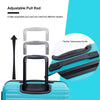 Turquoise Travel Trio: Lightweight Spinner Luggage with Hooks & TSA Lock