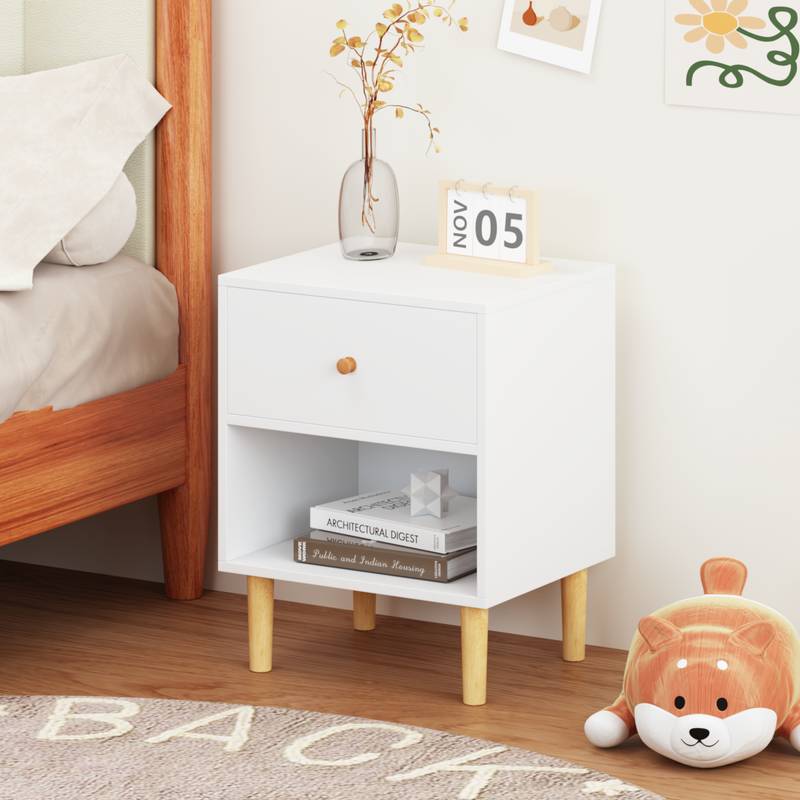Charming White Nightstand for All Ages