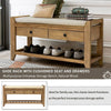 Cozy Storage Bench with Shoe Rack and Drawers