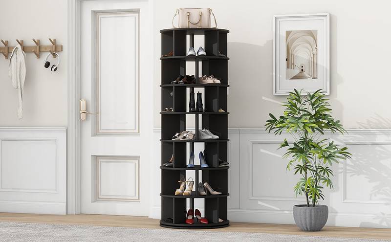 Spinning Shoe Tower - Stylish 7-Tier Organizer