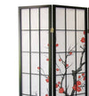 Plum Blossom Black Room Divider Screen