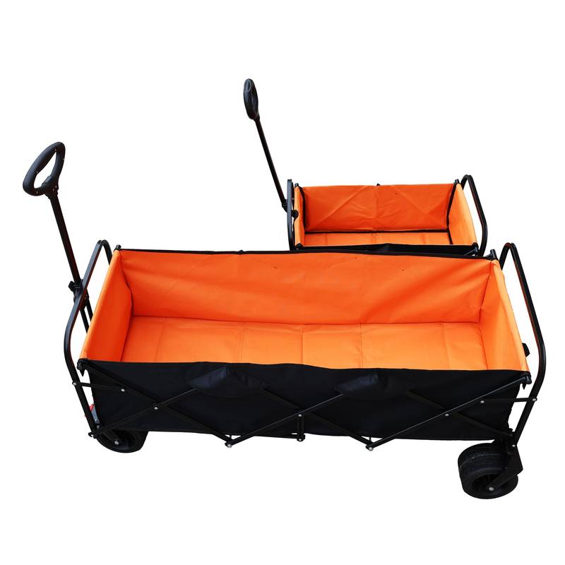 Ultimate Folding Wagon - Garden & Beach Buddy in Black & Orange