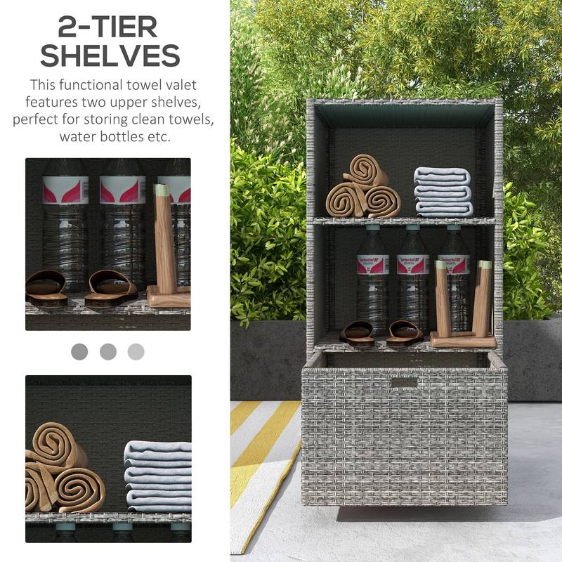 Chic Poolside Towel Rack – Stylish Storage for Spa Days