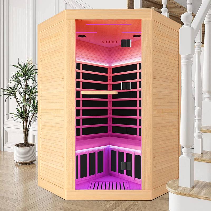 Cozy Canadian Hemlock Double Sauna
