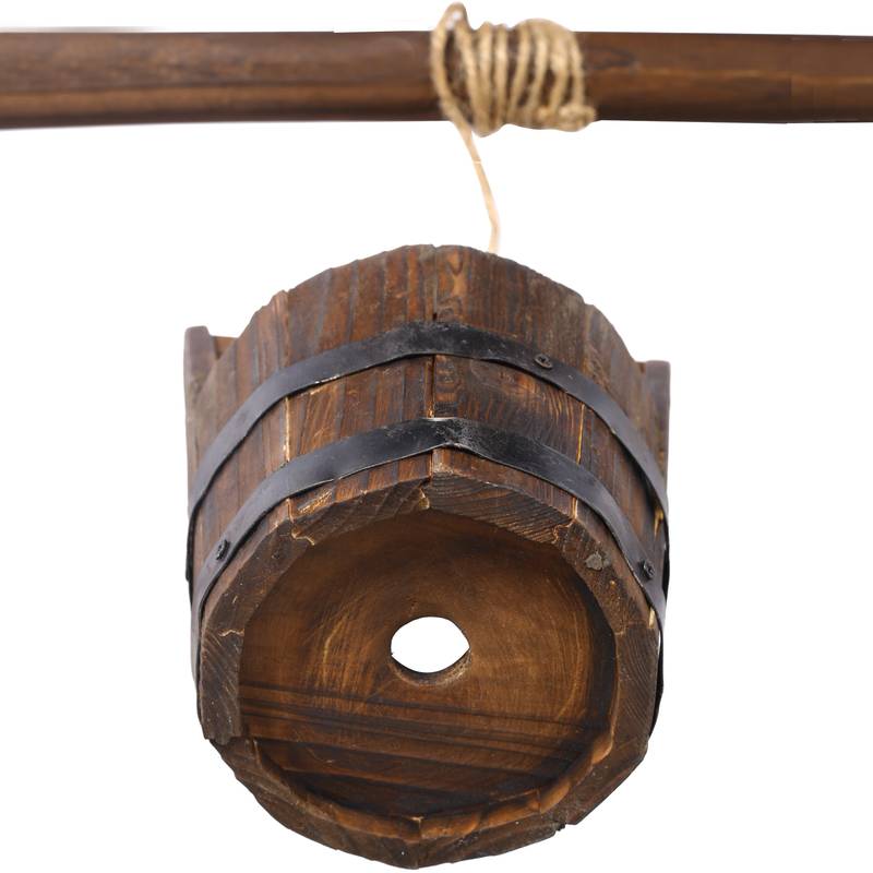 Charming Rustic Wishing Well Planter for Outdoor Spaces