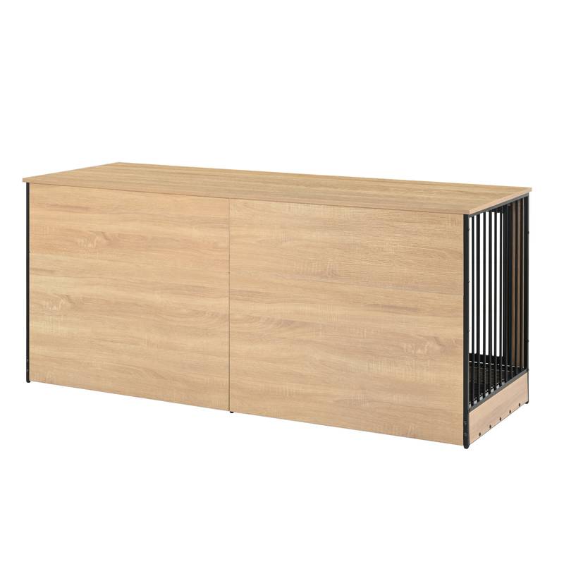 Stylish Double Dog Crate with Tray