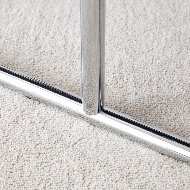 Stylish Shoe Bench with Silver Legs - Perfect Storage for Every Space