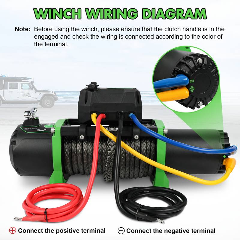 PowerPull Electric Winch with Synthetic Rope and Remote Control