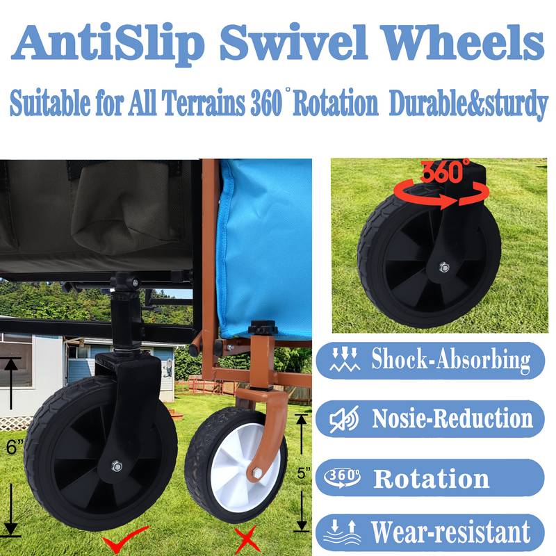 Versatile Collapsible Beach Wagon with Liner Bags
