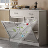 Sleek White Trash Cabinet with Easy Installation and Odor Control