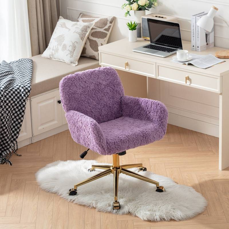 Vibrant Velvet Home Office Chair with Chic Gold Base
