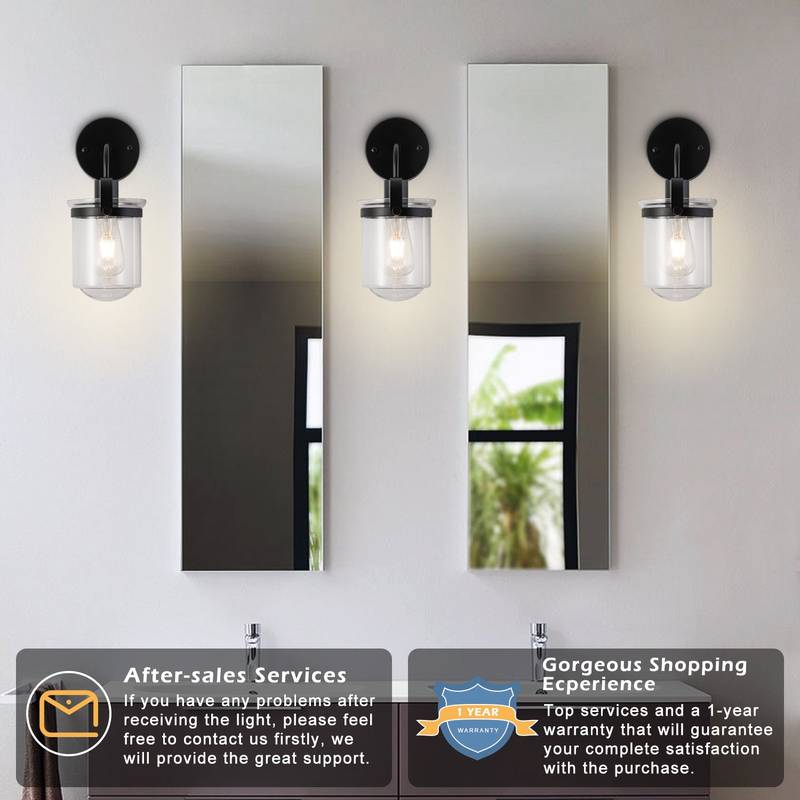 Modern Clear Glass Sconce - Stylish Indoor Light for Any Room