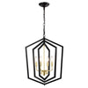 Sleek Black and Gold Chandelier for Stylish Spaces