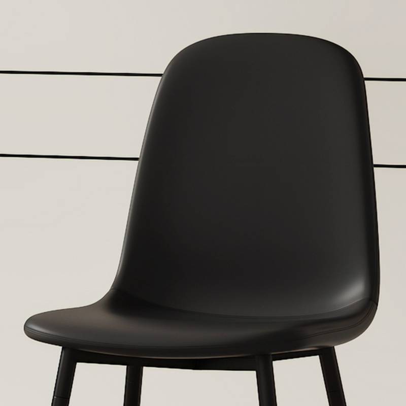 Sleek Black Dining Chair Set - Modern Comfort in Every Seat!