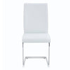 Chic White Curve Dining Chairs - Set of 4