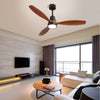 Wooden Ceiling Fan with Remote & LED Light