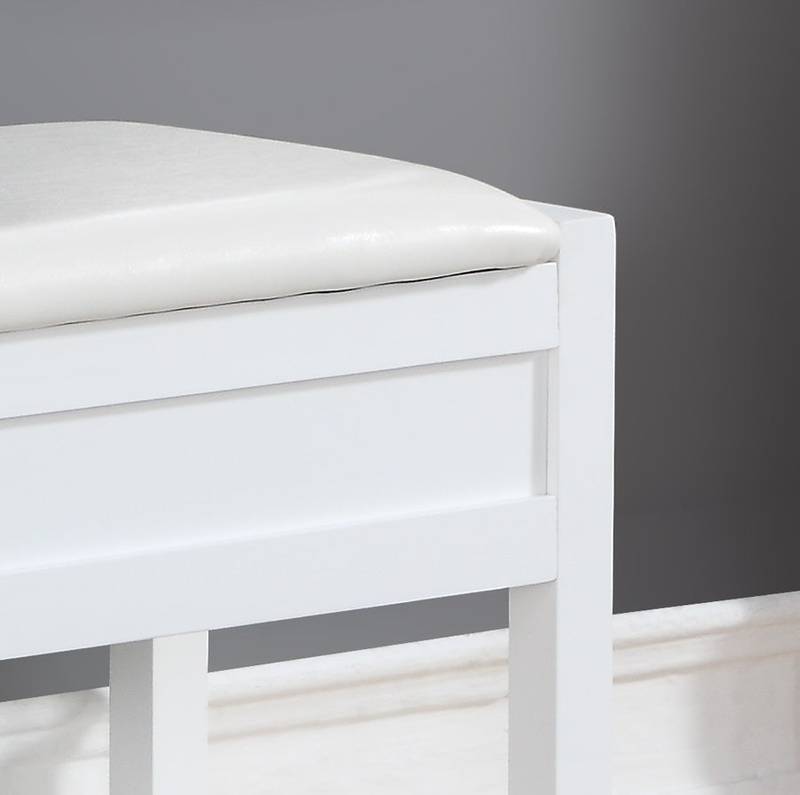 Chic Shoe Storage Bench in White