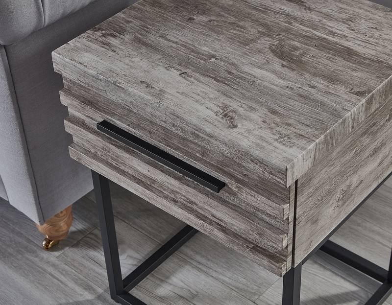 Belize Dream Bedroom Set: Chic Tufted Bed & Gray Nightstands