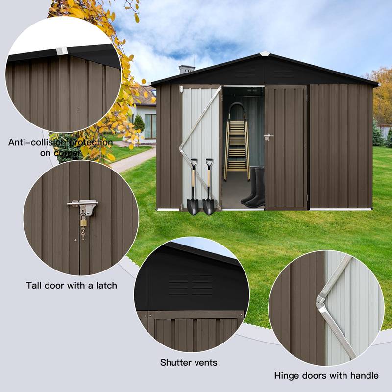 Chic Metal Garden Shed: Stylish Outdoor Storage Solution