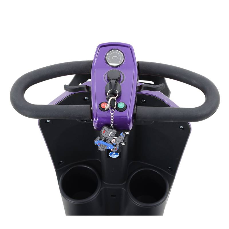 Vibrant Purple Outdoor Scooter with USB Charging & Cup Holders
