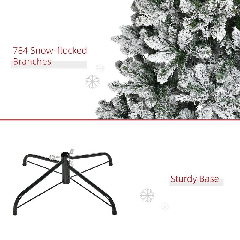 Frosted Elegance Slim Pine Christmas Tree