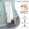 Chic Gray Full-Length Dressing Mirror
